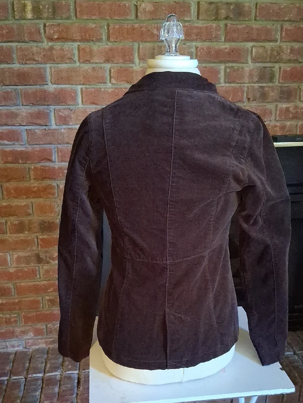 Mossimo Supply Co. Dark Brown Corduroy Double-Breasted Pea Coat - Picture 2 of 6